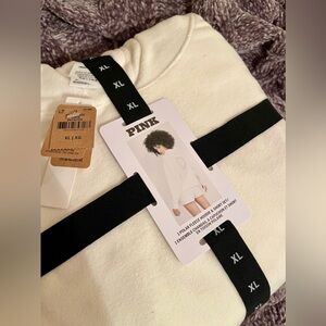 PINK Polar Fleece Hoodie & Short Set XL NWT